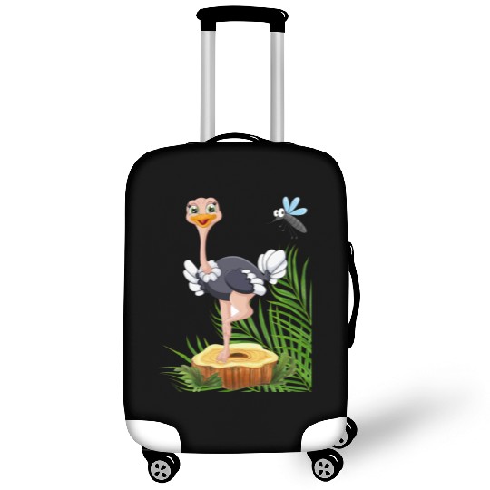 Whimsical Stork with Insect View Luggage Covers