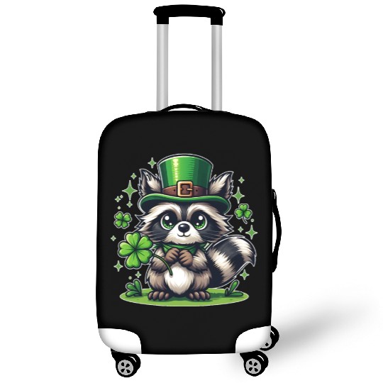 St. Patrick's Day Raccoon Revelry Luggage Covers