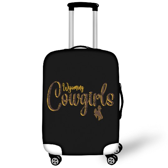 Wyoming Cow 'S Floral Script Luggage Covers