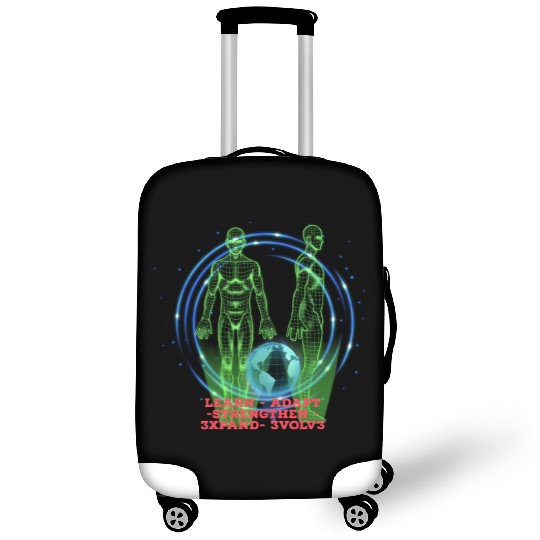 5 Steps to Growth (Evolution) Red Luggage Covers