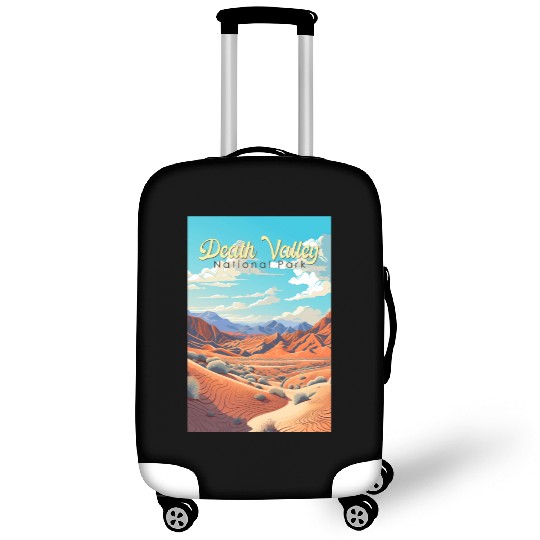 Death Valley National Park Illustration Retro Luggage Covers