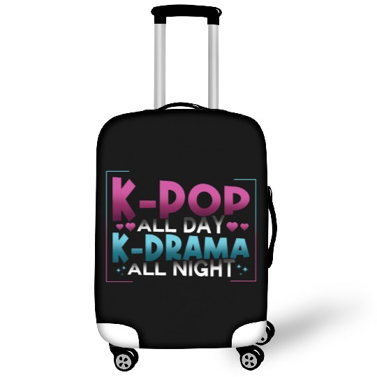K-Pop All Day K-Drama All Night K-Drama Luggage Covers