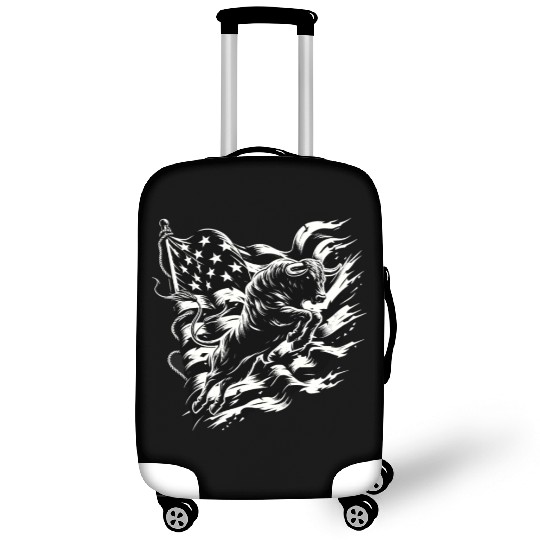 Rodeo Bull Riding Livestock Show Farmer Cattle Luggage Covers