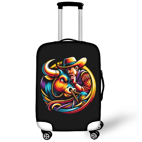 Rodeo Bull Riding Livestock Show Farmer Cattle Luggage Covers