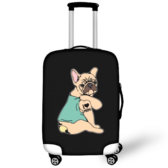 Pug I Love Mom Luggage Covers
