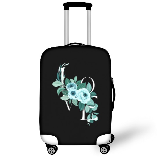 A Teal Rose Love Affair Luggage Covers