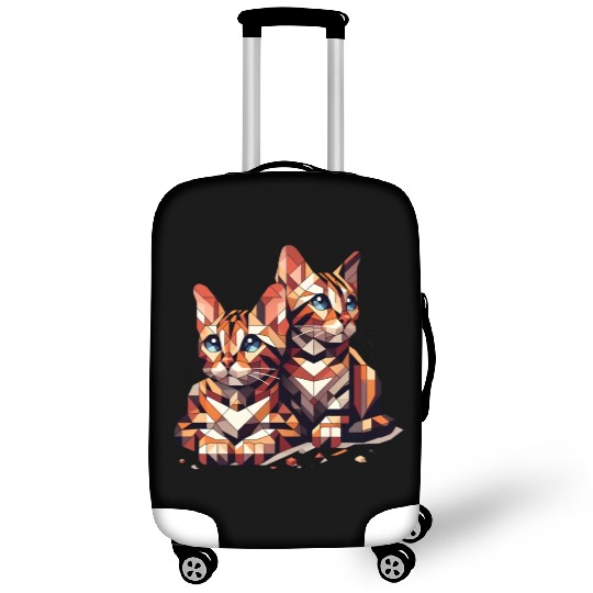 Bengal Kittens Geometric Shape Luggage Covers