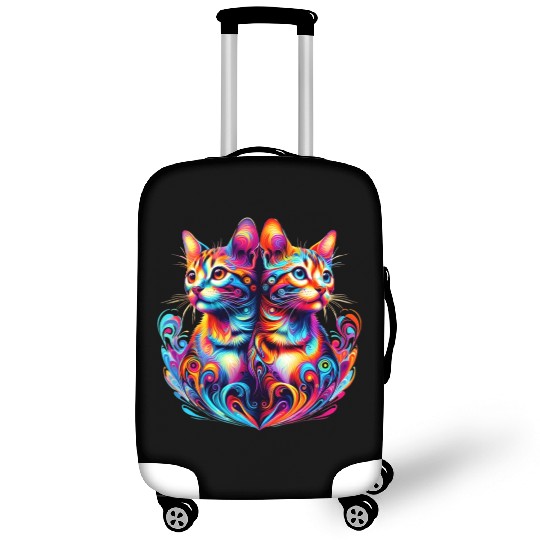 Bengal Kittens Colorful Cats Luggage Covers