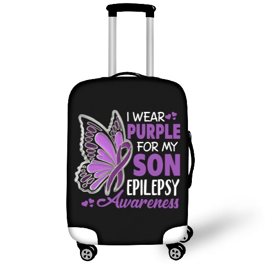 I Wear Purple For My Son Epilepsy Awareness Luggage Covers