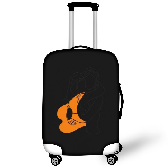 Lesbian Couple Minimalist Line Art Luggage Covers