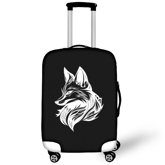 Elegant Cunning Fox In Tattoo Ink Luggage Covers