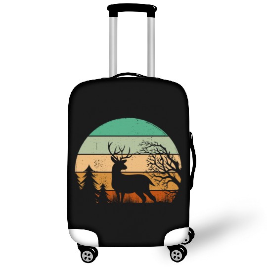 Serene Deer Twilight Forest Silhouette Luggage Covers