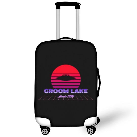 Area 51 Groom Lake 1947 Retro UFO Sunset Violett Luggage Covers