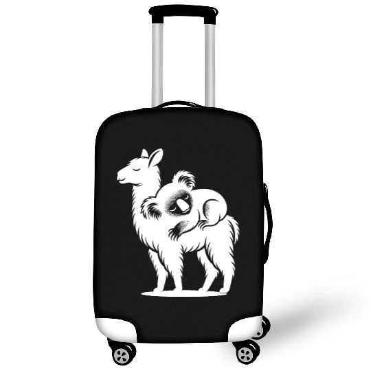Funny Llama With A Chilling Koala On Its Back Luggage Covers