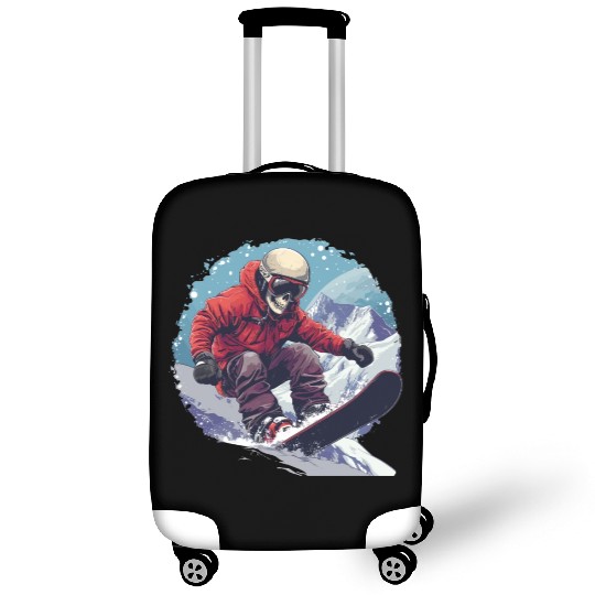 Skull Snowboarder Snowboarding Apres Ski Luggage Covers