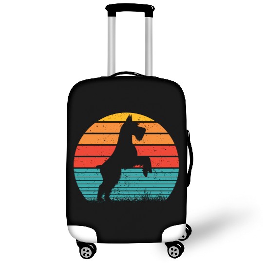 Schnauzer Dog Sunset Luggage Covers