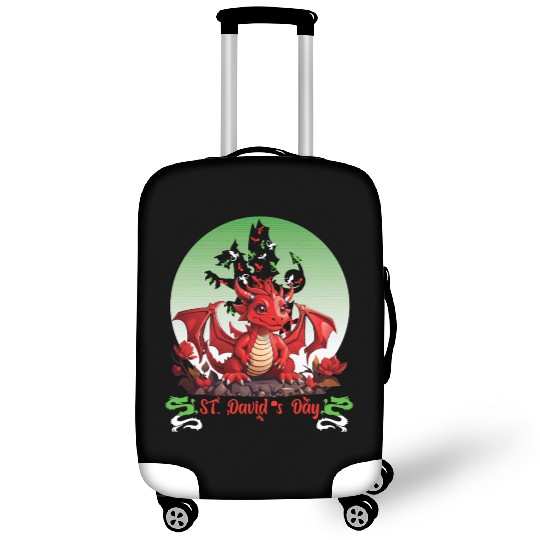 welsh cymru saint David day wales flag cute dragon Luggage Covers