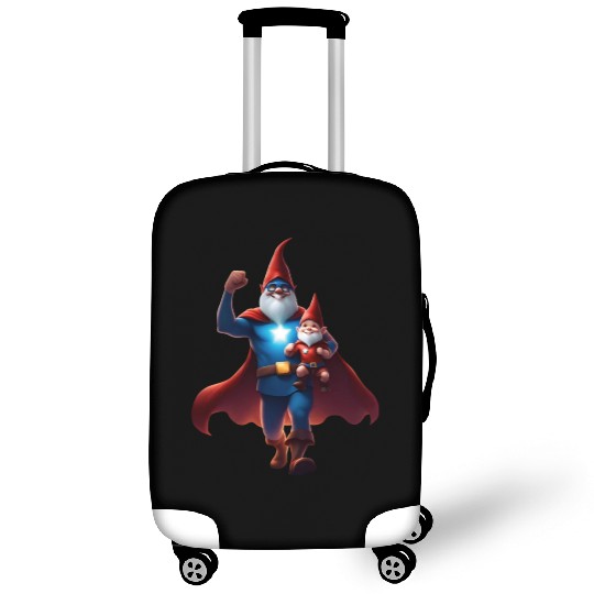 A Father's Day Gnome as a superhero dad Luggage Covers