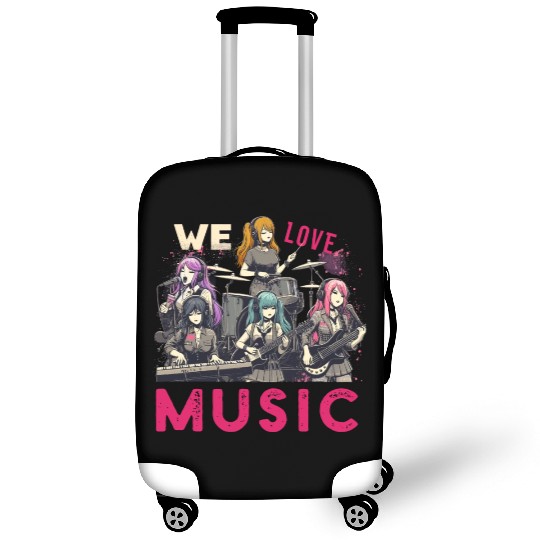 We Love Music Anime Manga Band Kawaii Waifu Otaku Luggage Covers