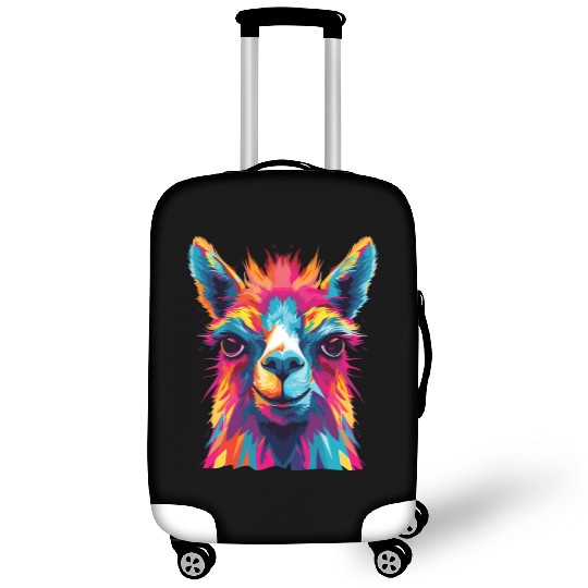 Watercolor Colorful Llama Colorful Animals Luggage Covers