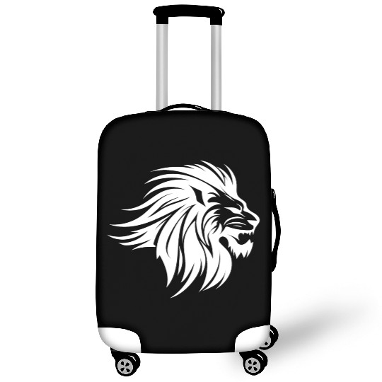 Waving Mane Lion Head Tattoo Ink Style Luggage Covers