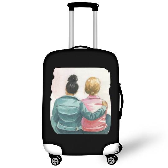 Watercolor Lesbian Couple Luggage Covers