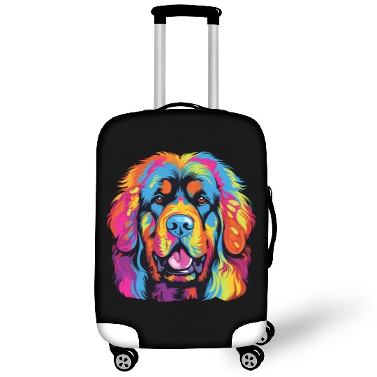 Watercolor Colorful Tibetan Mastiff Luggage Covers