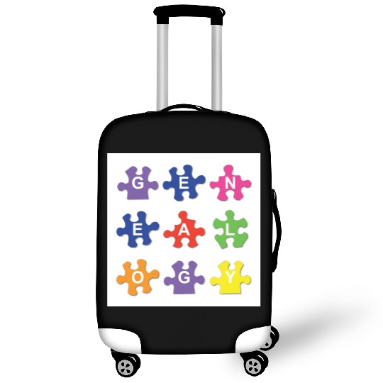 Genealogy Jigsaw Puzzle Pieces Luggage Covers