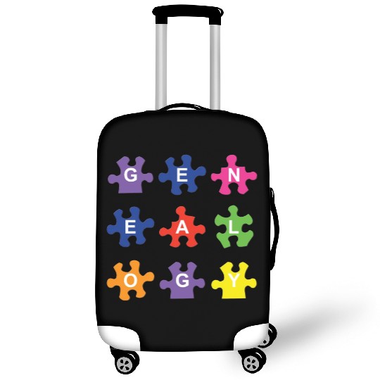 Genealogy Jigsaw Puzzle Pieces Luggage Covers