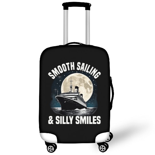 Smooth Sailing And Silly Smiles Cruise Ship Luggage Covers