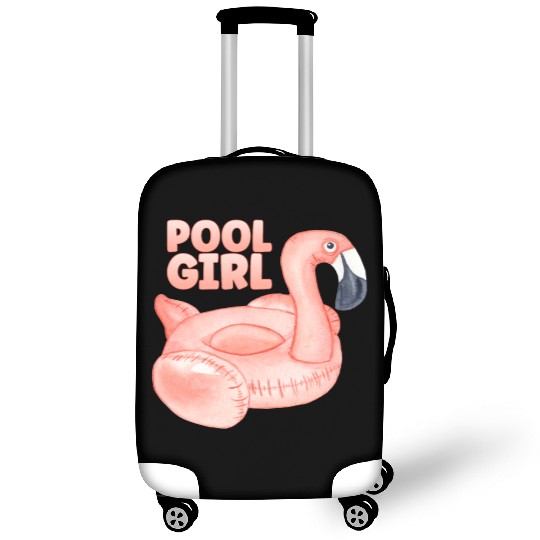 Pool Girl Flamingo Floatie Swimming Pool Luggage Covers