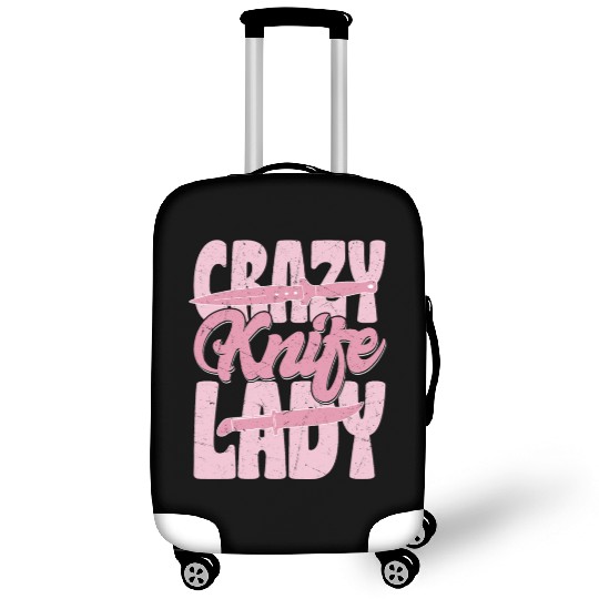 Crazy Knife Lady Hobby Knife Collector Luggage Covers
