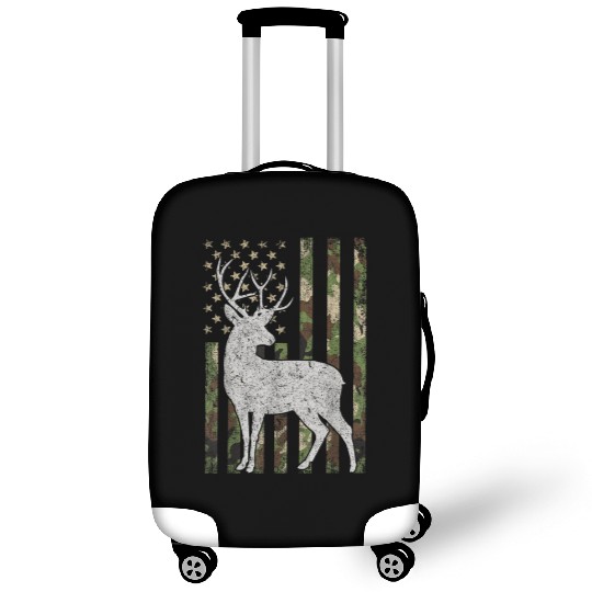 Camo USA Flag Deer Elk Luggage Covers