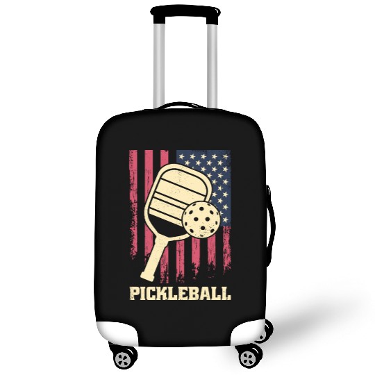 Patriotic Pickleball Passion Luggage Covers