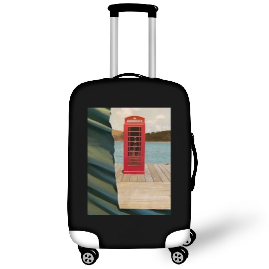 London phonebooth photographed by Yield on Green Luggage Covers