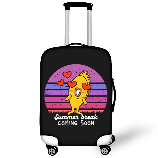Happy fish Summer break coming soon toddler Luggage Covers