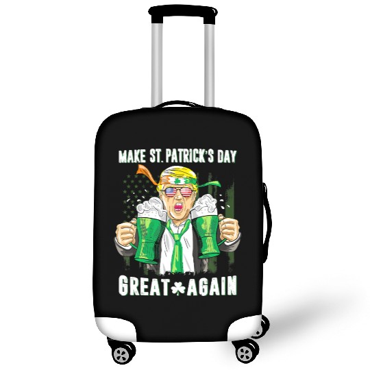 Funny Trump 2024 Make St Patrick s Day Great Again Luggage Covers