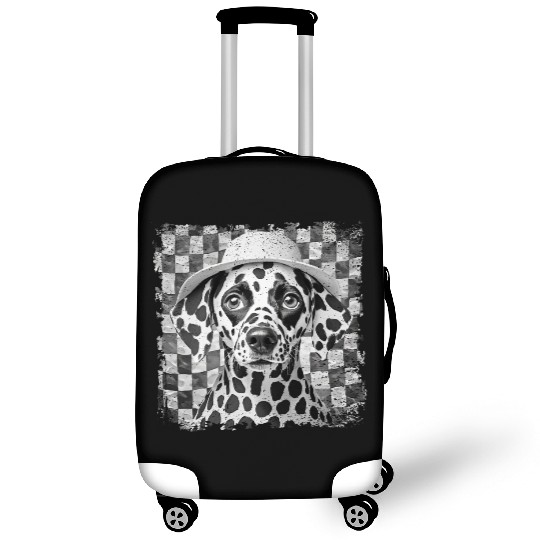 funny Dalmatian with hat Luggage Covers
