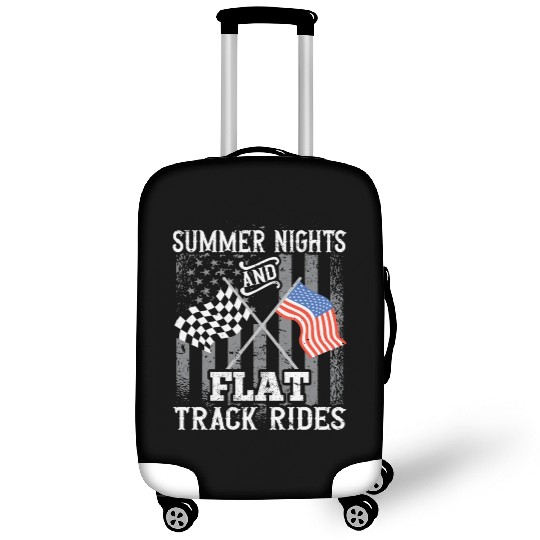 US Flag Flat Track Racing USA Patriotic Luggage Covers