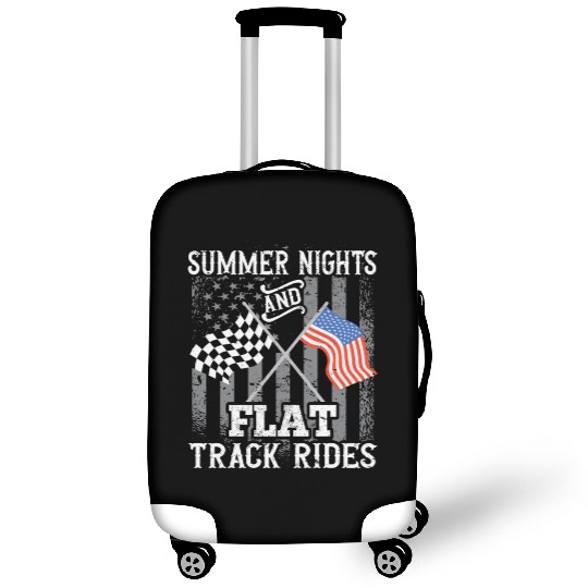 US Flag Flat Track Racing USA Patriotic Luggage Covers