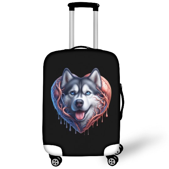 Husky Harmony: Heartwarming Merch Collection Luggage Covers