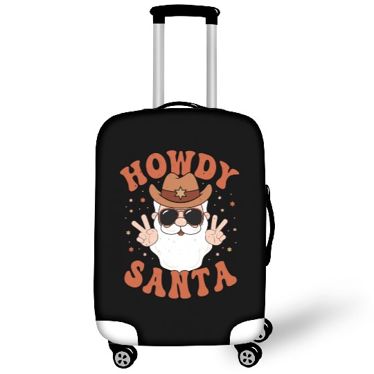 Howdy Santa Peace Christmas Western Cowboy Claus Luggage Covers