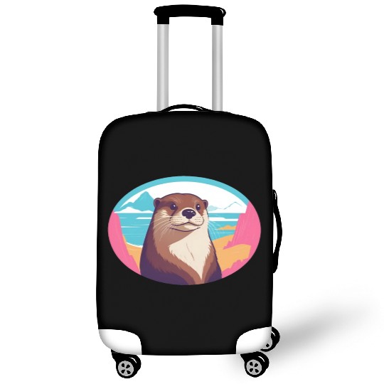 Synthwave Otter 2 Luggage Covers