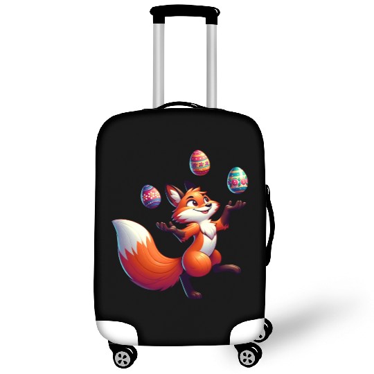 Easter Fox Juggler with Eggs Luggage Covers