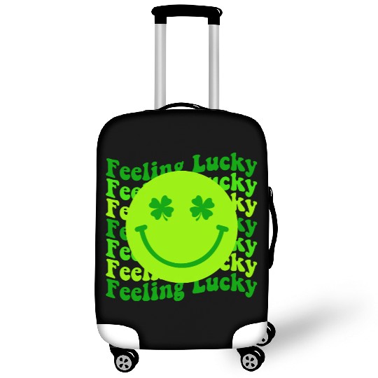 Irish Clover Feeling Lucky Smiling Face Luggage Covers