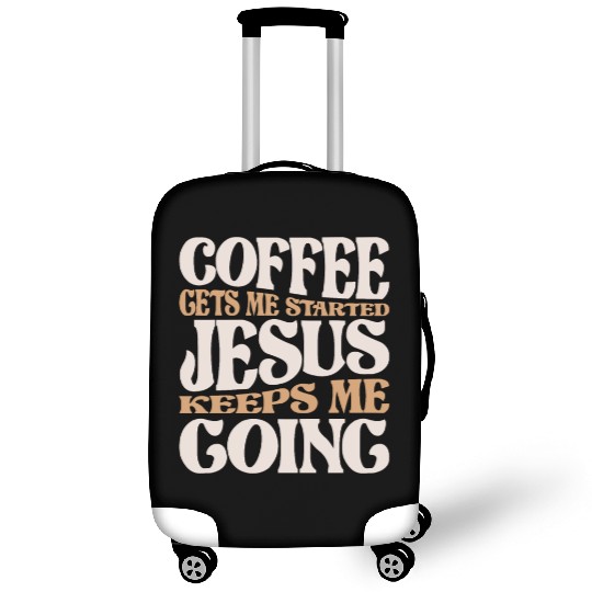 Coffee and Jesus - My Daily Fuel Christian Quote Luggage Covers