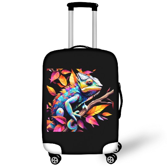 "Kaleidoscopic Chameleon Serenity" Luggage Covers