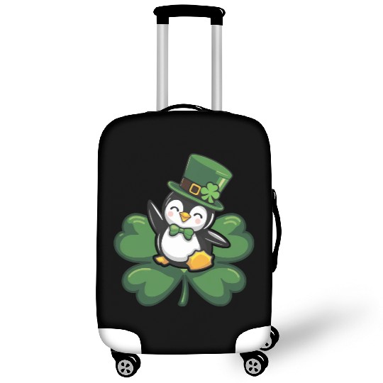 St. Patrick's Day Penguin: Cute Cartoon Design Luggage Covers