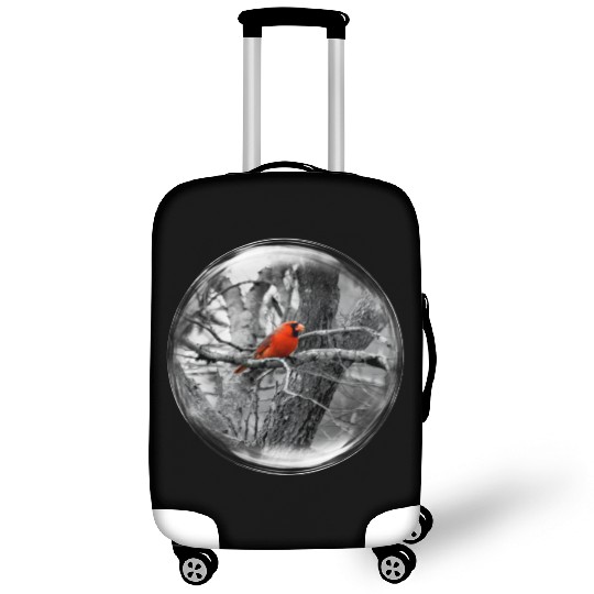 Life in a Bubble Collection -Contrasting Cardinal Luggage Covers