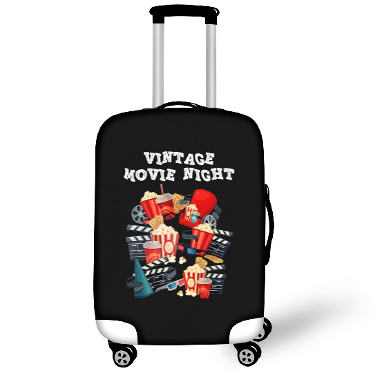Popcorn Vintage Movie Night Luggage Covers